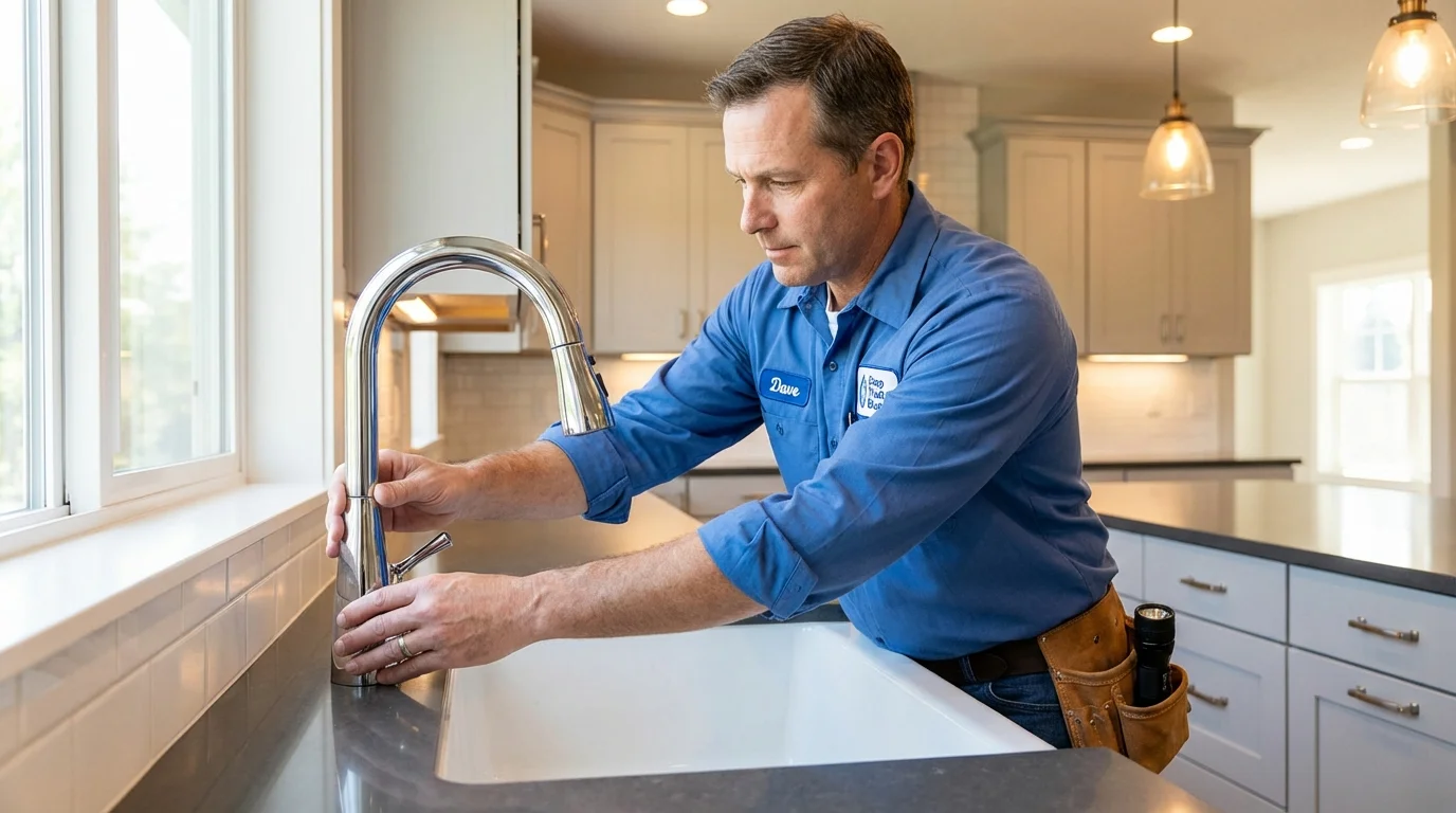 Kitchen faucet installation by Johns Plumbing LLC in Loyal
